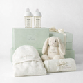 Toy Nesty® Baby Gift Set with Bunny, Hooded Towel, Blanket & Bottles