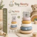Toy Nesty® Baby Stacking Rings Toy – Bear Design