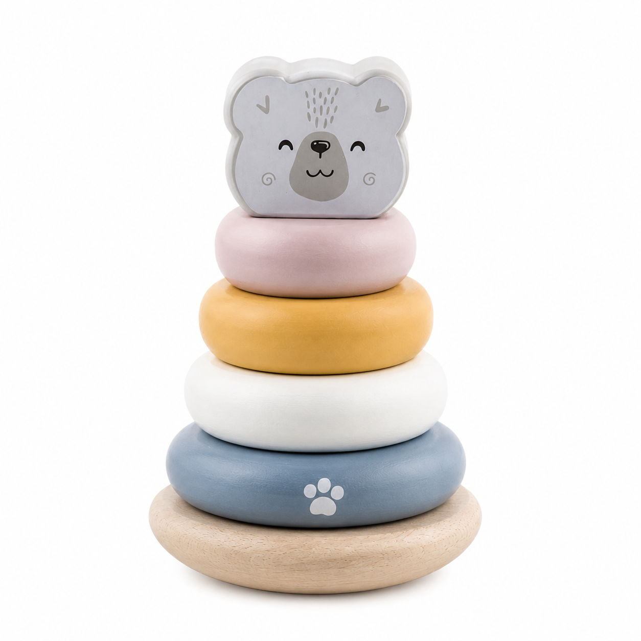 Toy Nesty® Baby Stacking Rings Toy – Bear Design